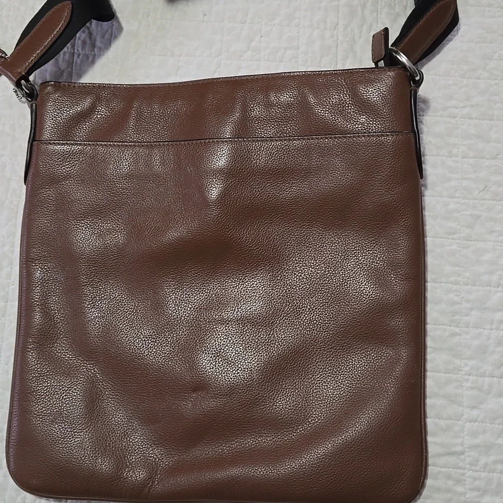 Coach Charles Varsity Stripe Crossbody Unisex Messenger Bag Leather